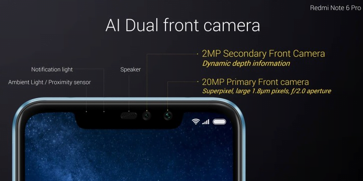 Xiaomi Redmi Note 6 Pro - Dual Selfie Cam And A Notch 4 Note 6 Pro Ai Dual Front Camera