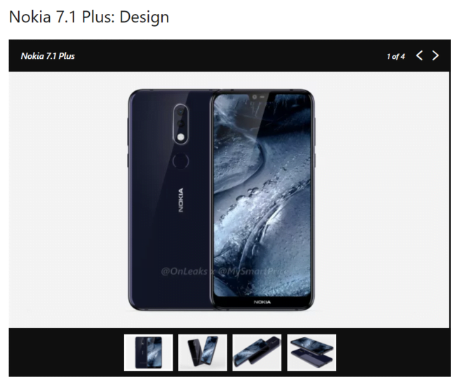 Nokia 7.1 Plus Images And Specs Leaked Online 1 Nokia 7.1 Plus Early Leak