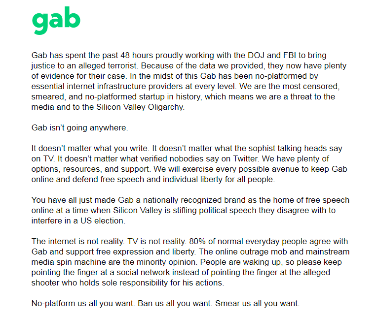 Infowars Claims That Gab Ceo Is Receiving Death Threats 1 Gab