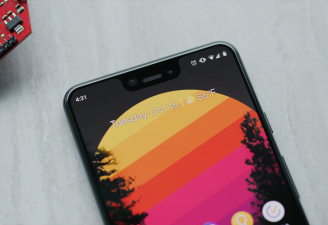 google pixel 3 xl selfie camera, display