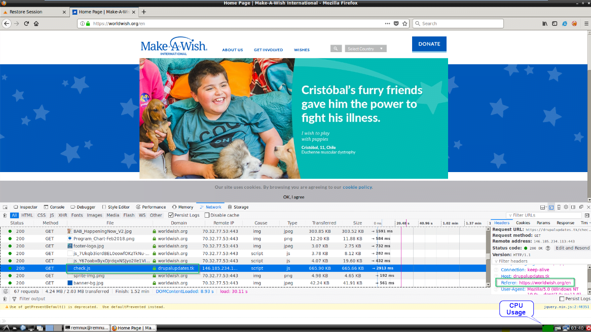 Make-A-Wish Website Hit With The Cryptojacking Plight 1 Make-A-Wish