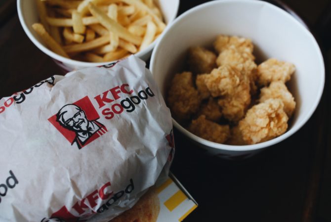 Delicious Christmas Foods Around The World 1 Kfc Burger With Fries And A Hot Wings Bucket