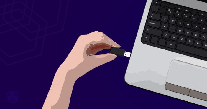 How To Make A Bootable Usb 7 An Illustration In Which A Person Is Plugging A Pendrive In The Laptop To Create A Bootable Usb