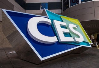 CES 2019 logo outside CES building