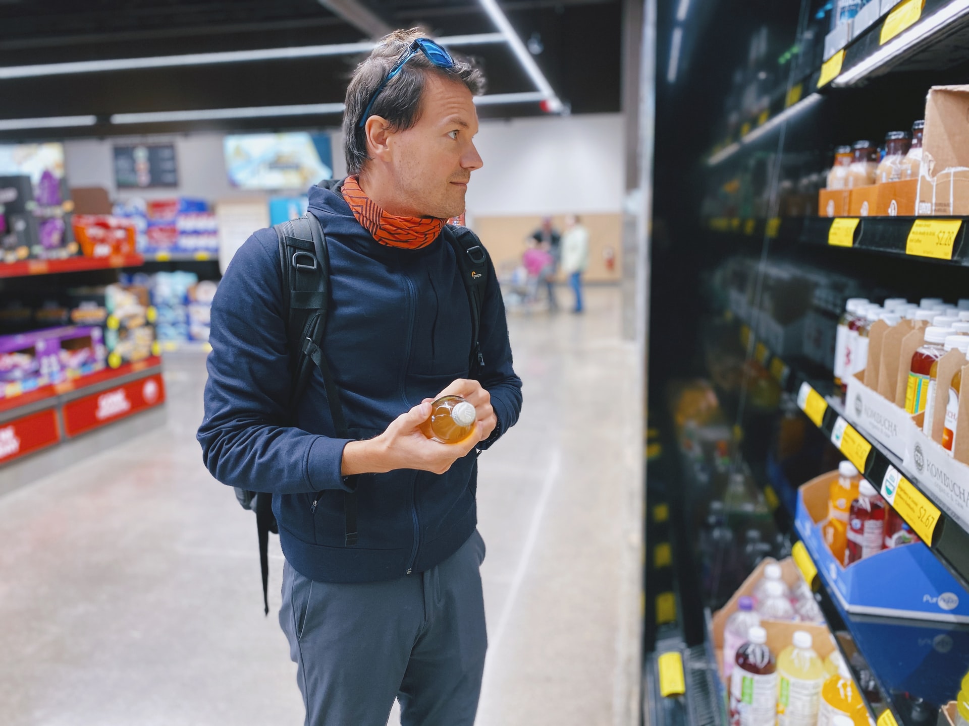 A person shopping in a medical store