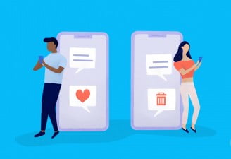 illustration shows unsend messages on facebook messenger