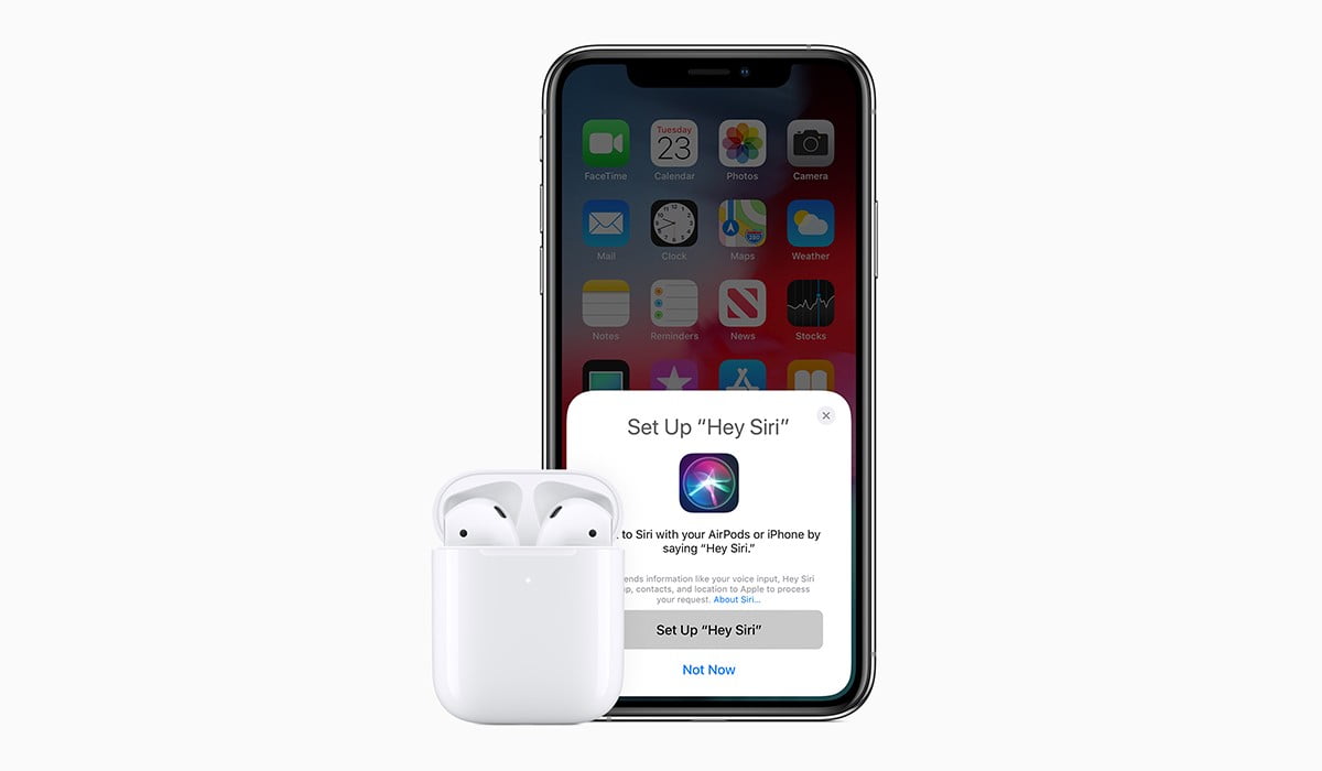 Apple Announces New Airpods With Voice Controls And Wireless Charging 1 A Photo Of New Apple Airpods 2019 With Action Sheet Showing Connectivity With Iphone Xs