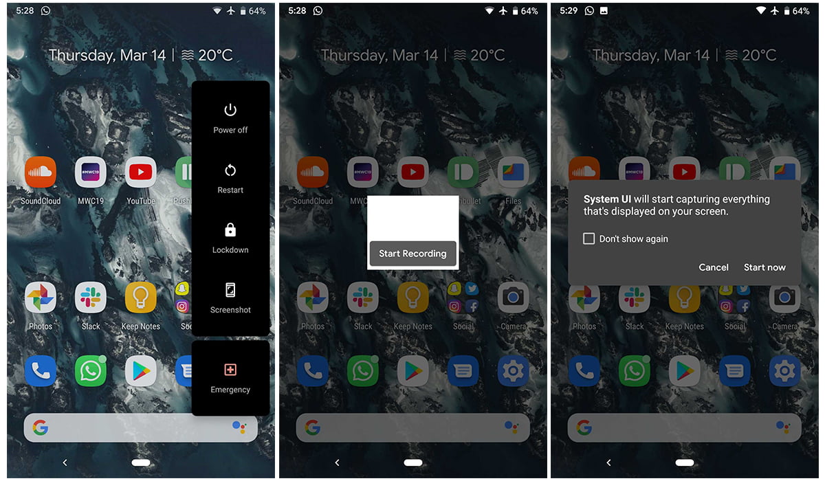 All Of The Features In The Android Q Beta 1 7 Screenshots Of Native Screen Recoder In Android Q Beta