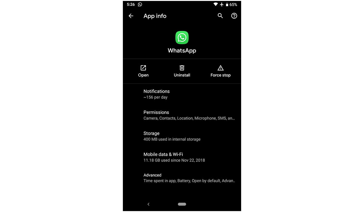 All Of The Features In The Android Q Beta 1 6 Screenshot Of New App Info Page