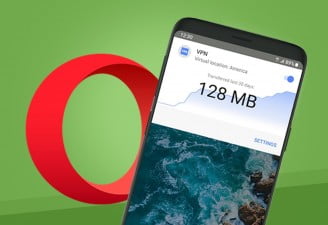 A design of Opera browser for Android with built in VPN support