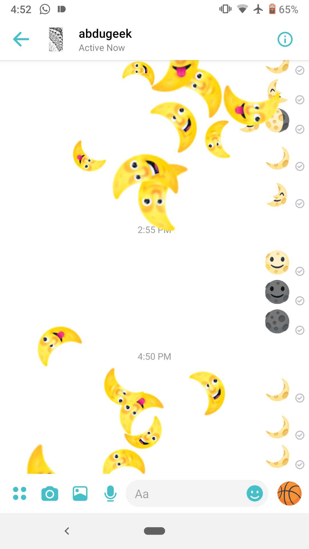 How To Enable Dark Mode In Facebook Messenger For Ios And Android 1 A Screenshot Of Facebook Messenger Chat With Crescents Showering