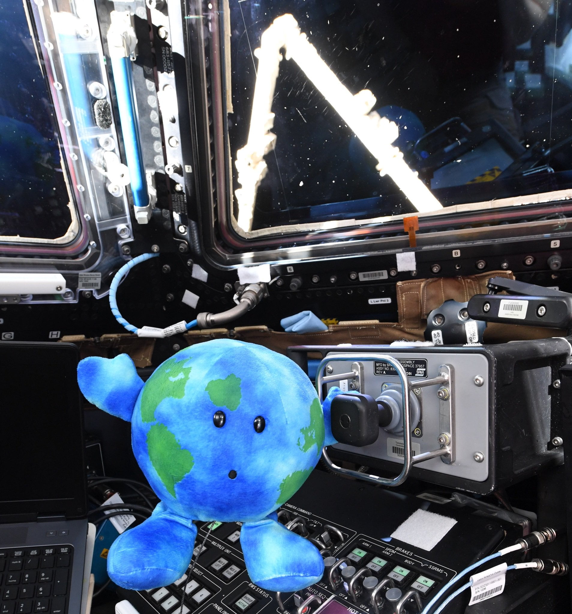 Nasa Confirms First All-Female Spacewalk Later This Month 4 A Photo Of Toy Earth Aka Astro Annimal In Space