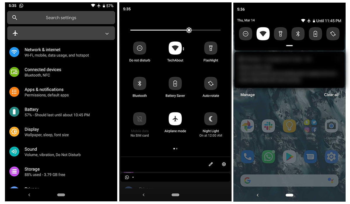 All Of The Features In The Android Q Beta 1 1 Screenshots Of System Wide Dark Mode In Android Q Beta 1 By Muhammad Abdullah