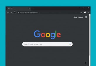 A screenshot of dark mode on Chrome running on Windows 10
