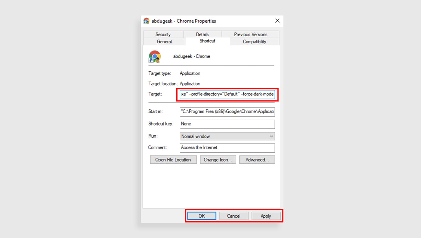 How To Enable Dark Mode In Google Chrome (Windows) 1 A Screenshot Of Enabling Chrome Dark Mode In Windows 10