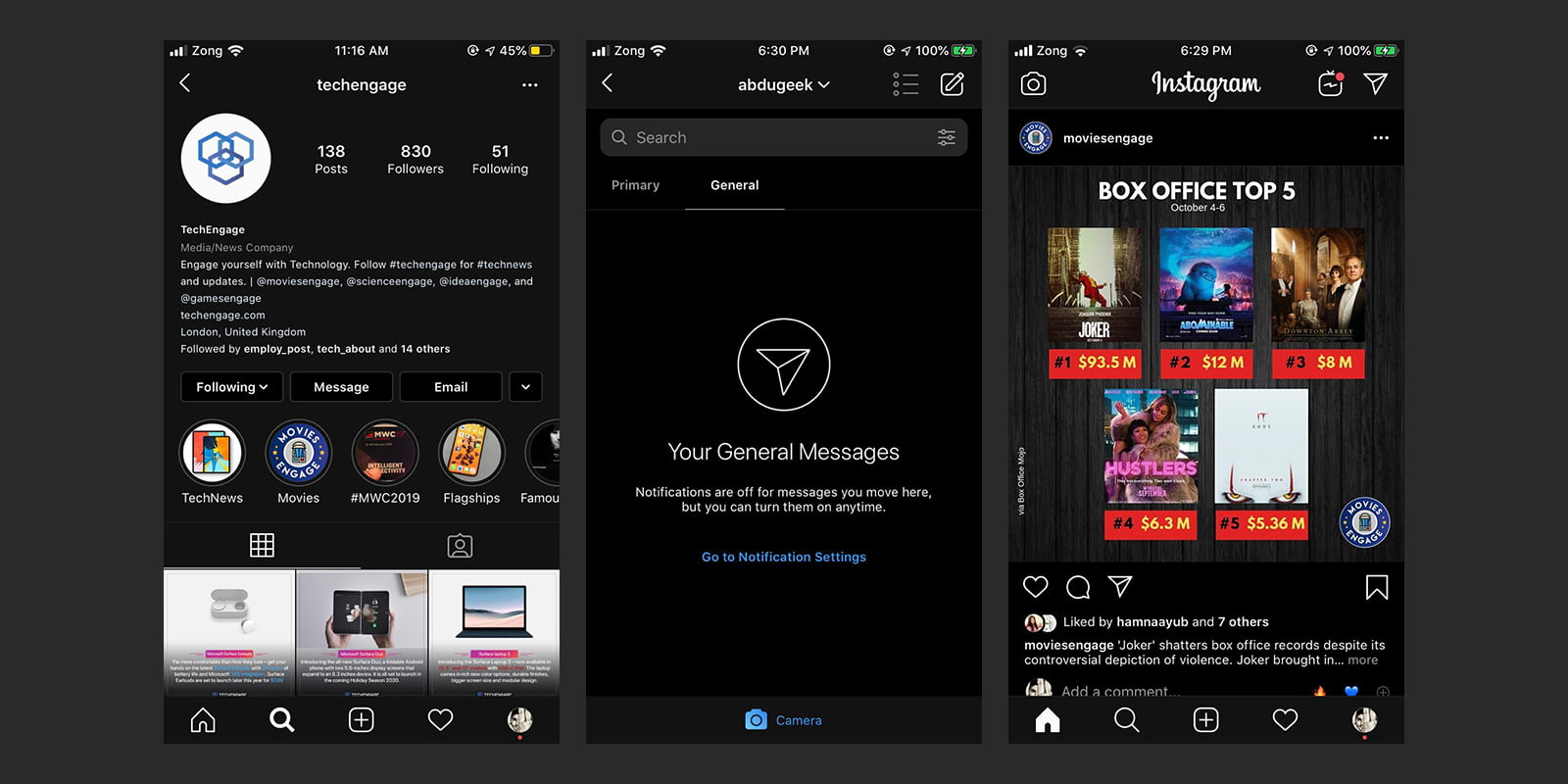 Instagram Update Brings Dark Mode On Ios 13 And Android 10 1 Dark Mode On Instagram App