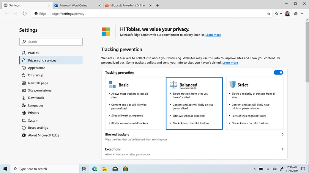 Microsoft'S New Edge Browser Is Now Available For Windows, Macos, Android, And Ios 1 Edge Browser Privacy