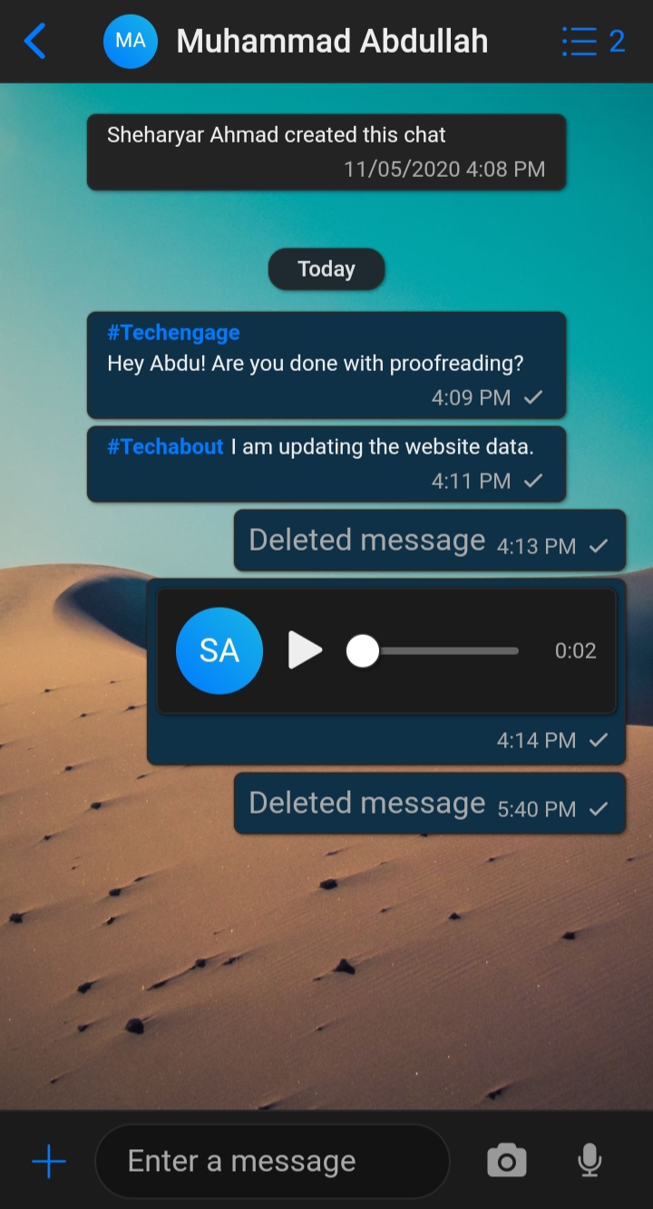 Zenchat: A Team Messenger With Built-In Task Management 7 Inbox Screenshot