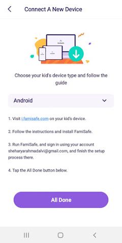 Famisafe Review: Keep An Eye On Kid’s Devices 6 All Done Famisafe App Page