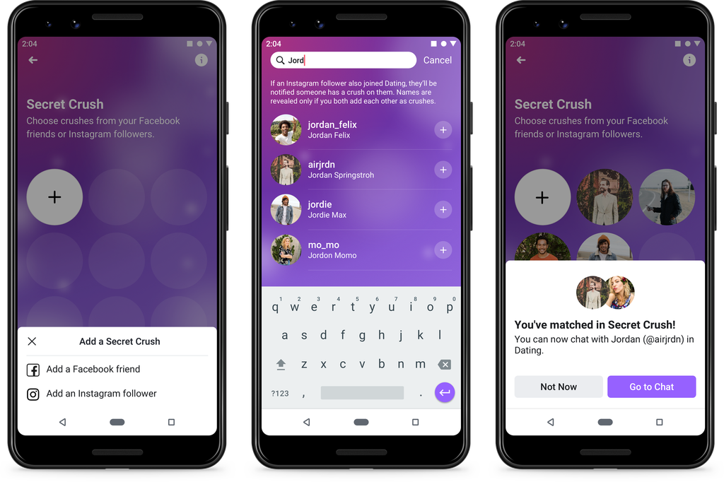 Facebook Kick-Starts Its Dating Service In Europe 2 Secret Crush Feature Facebook Dating