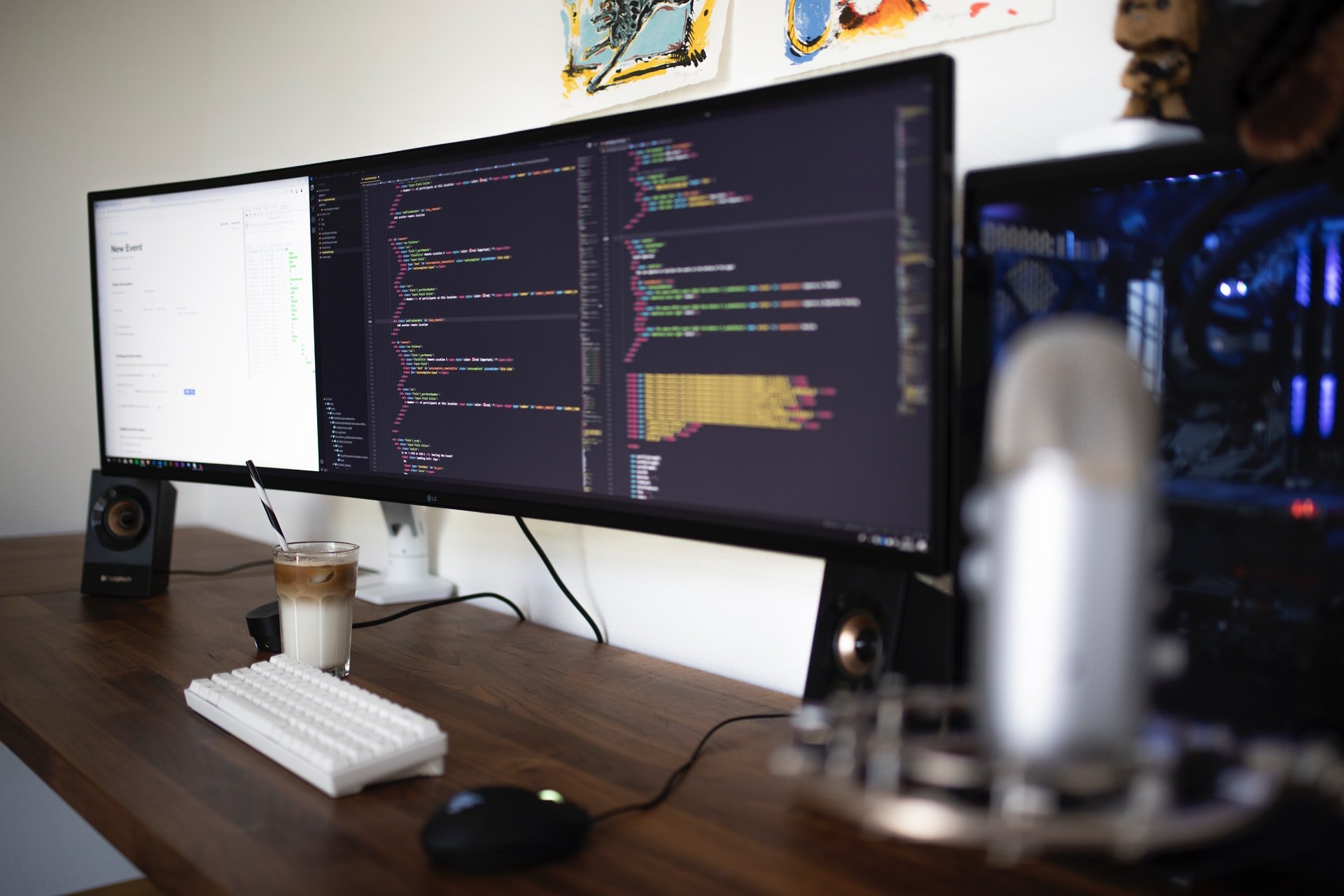 A computer screen with code
