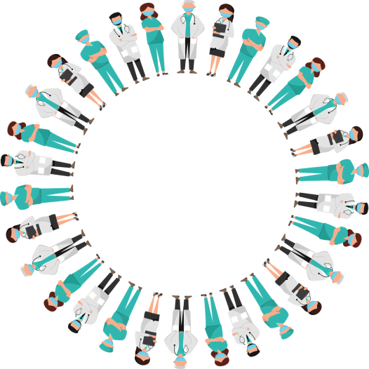 The Importance And Challenges Of Healthcare Data Management 1 Health Workers Standing In A Circle