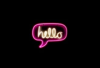 Hello Neon Sign