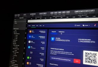 A cryptocurrency trading website opened