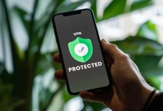A smartphone with VPN activated