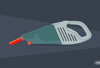 An illustration of a car vacuum cleaner