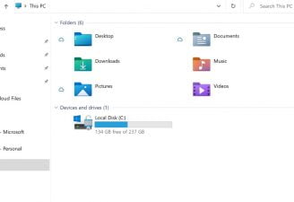 A Screenshot of new icons of file explorer folder in windows 10