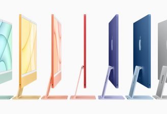 The new iMacs in a row