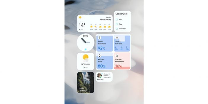 Android 12: Redesigned Ui, Widgets With A Few Privacy Updates 1 The Screenshot Of Redesigned Widgets