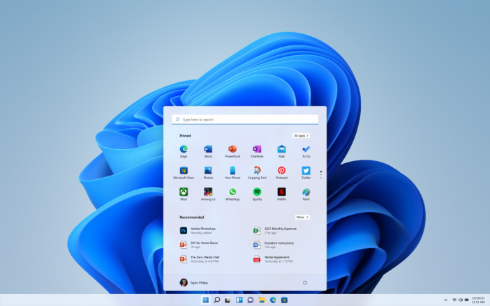 Microsoft Windows 11: New Design, Android Apps Support, And More 1 Microsoft Windows 11 New Start Menu