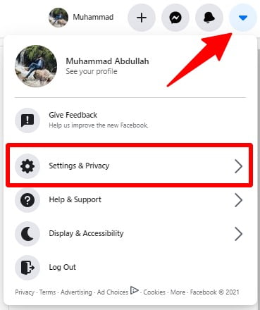 Open Facebook Settings