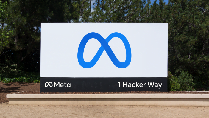 Facebook Evolves Into Meta 1 Meta Logo At One Hacker Way