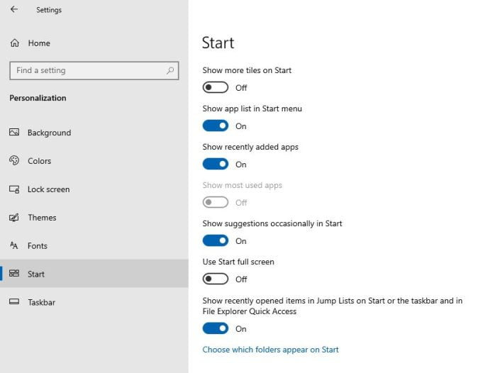 A Beginner'S Guide To Windows 10 Start Menu 1 Start Menu Settings On Windows 10