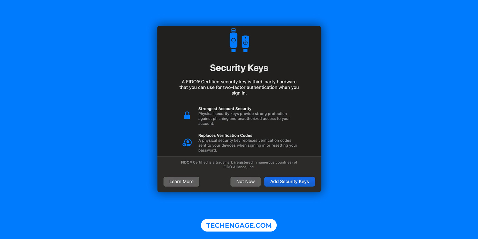 Apple Strengthens Account Security With Hardware Keys Support 1 Apple Hardware Security Keys Screenshot |