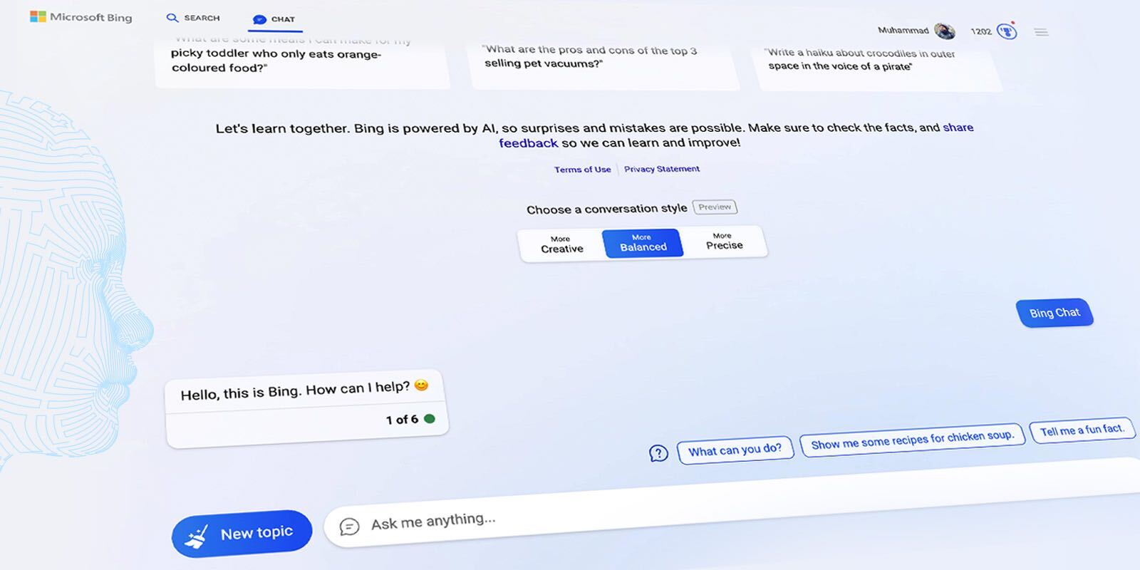 Bing AI Chat new personalities features