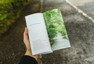 A picture of flyer in the hands of a person