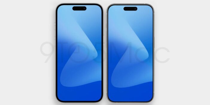 Iphone 15 Pro Renders Reveal Usb-C, Thin Bezels, And New Color 1 Iphone 15 Pro And 14 Pro Renders Comparison Showing Small Bezels